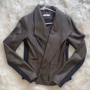 Vince dark gray leather jacket